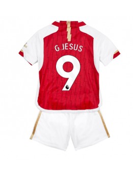 Otroški Nogometna dresi replika Arsenal Gabriel Jesus #9 Domači 2023-24 Kratek rokav (+ hlače)